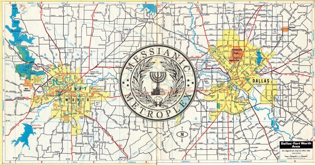 Map of the DFW Metroplex (Circa 1954)